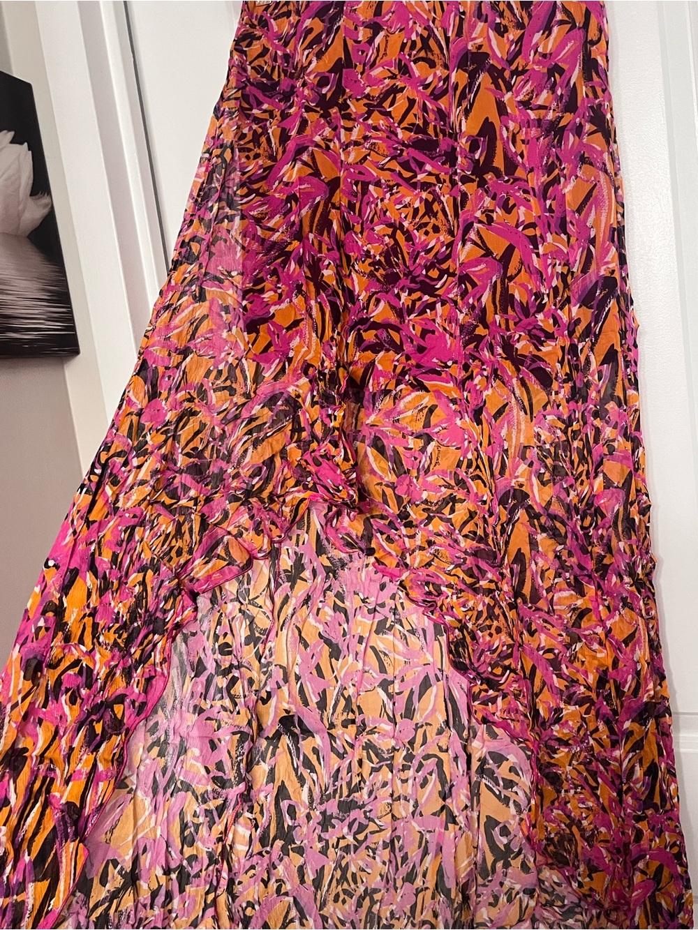 Patrizia Pepe Pink and Orange Floral Maxi Skirt - Picture 8 of 8